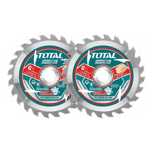 Pack 2 Hoja Disco Sierra Circular 6 1/2 24 Dientes Total