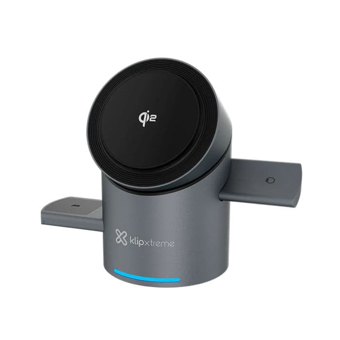 KDC-400 Estacion de Carga 3 en 1, 15W, MagSafe, USB-C, Apple Watch, Negro
