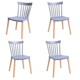 Pack x 4 Sillas Comedor Windsor Gris