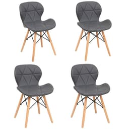 Pack x 4 Silla Comedor Eames Aviador Gris