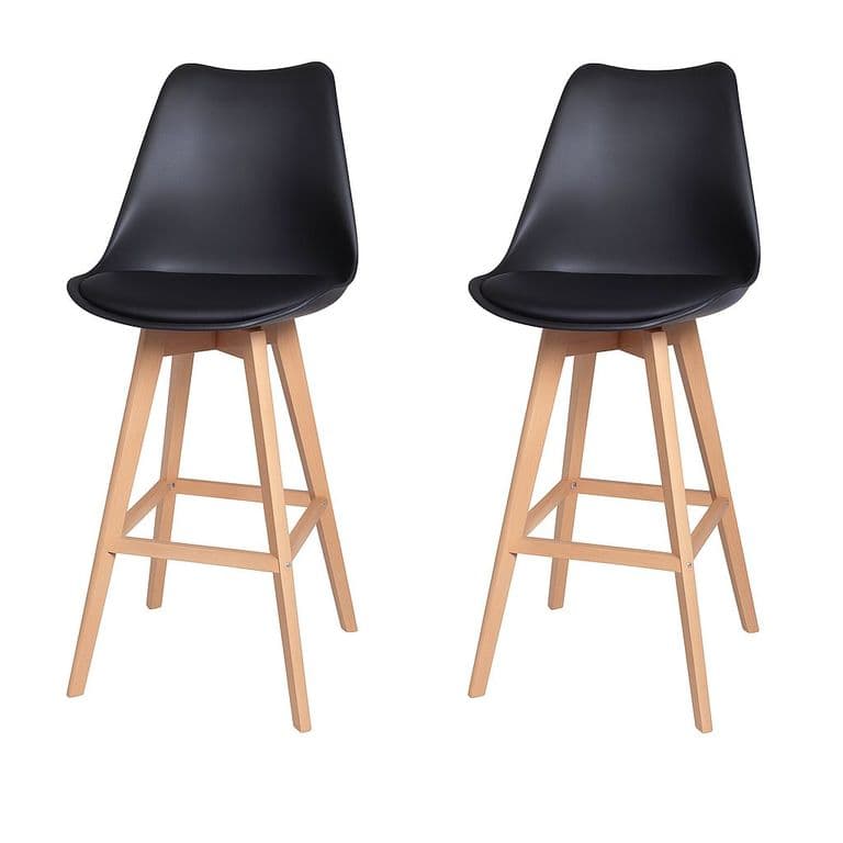 Pack x 2 Taburetes acolchado Eames Negro