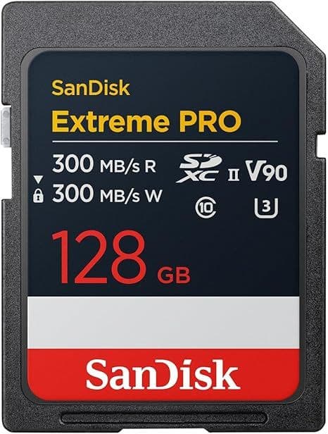 Memoria SD Extreme Pro 128gb Uhs-ii V90 300r300w 8k