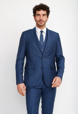 Chaqueta Azul Liso Formal Azul Azul 58