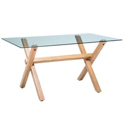 Mesa Rectangular Xinia 120x80 cm - Vidrio Templado Blanco