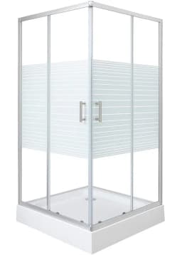Shower Recto Strava Blanco 90x90x198cm Incluye Receptaculo