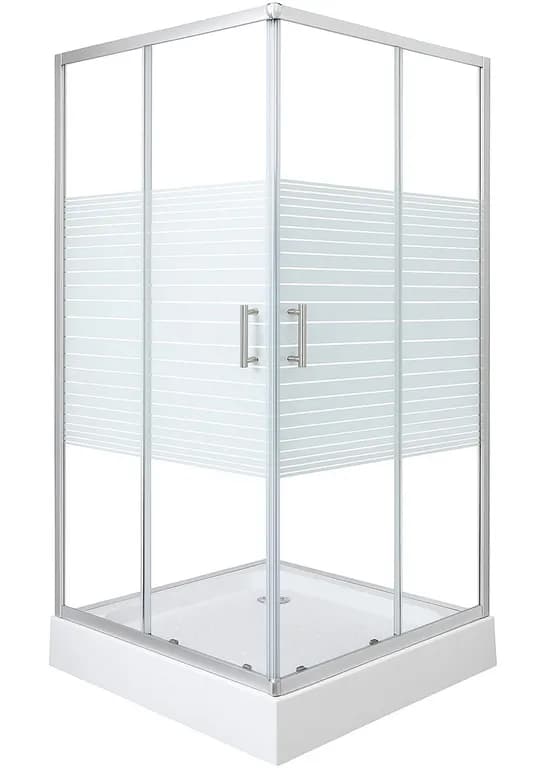 Shower Recto Strava Blanco 90x90x198cm Incluye Receptaculo