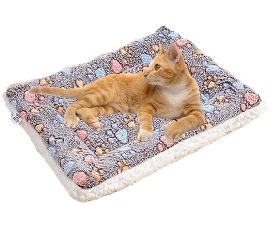 Alfombrilla Suave Mascota Perro Gato Manta Acolchada 48x34cm