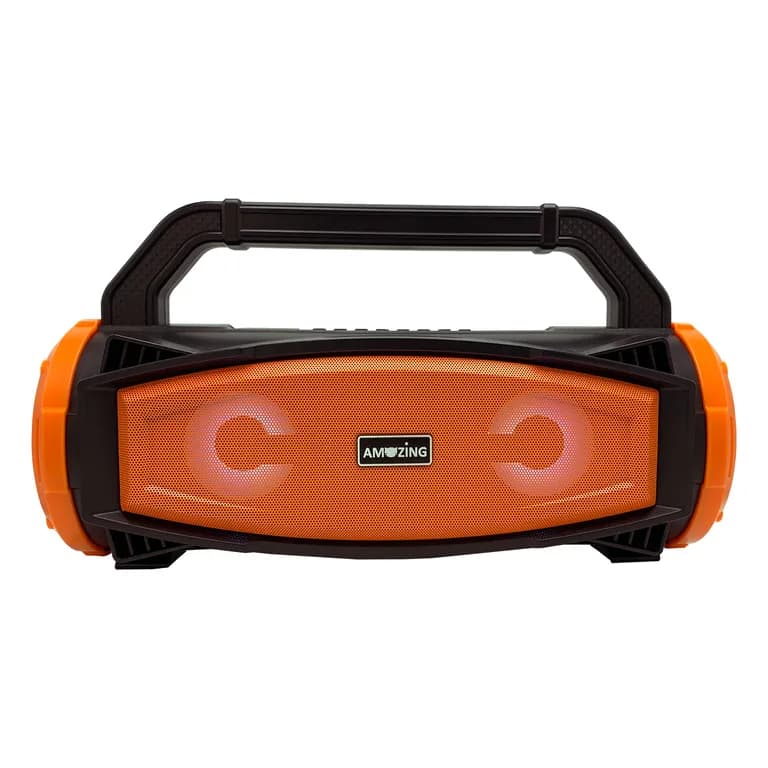 Parlante Bluetooth Testo Pogo 2x10W USB TF AUX FM Microfono Recargable Naranja