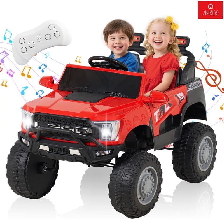 Auto a Bateria Ninos 12V Control Remoto Todoterreno Rojo