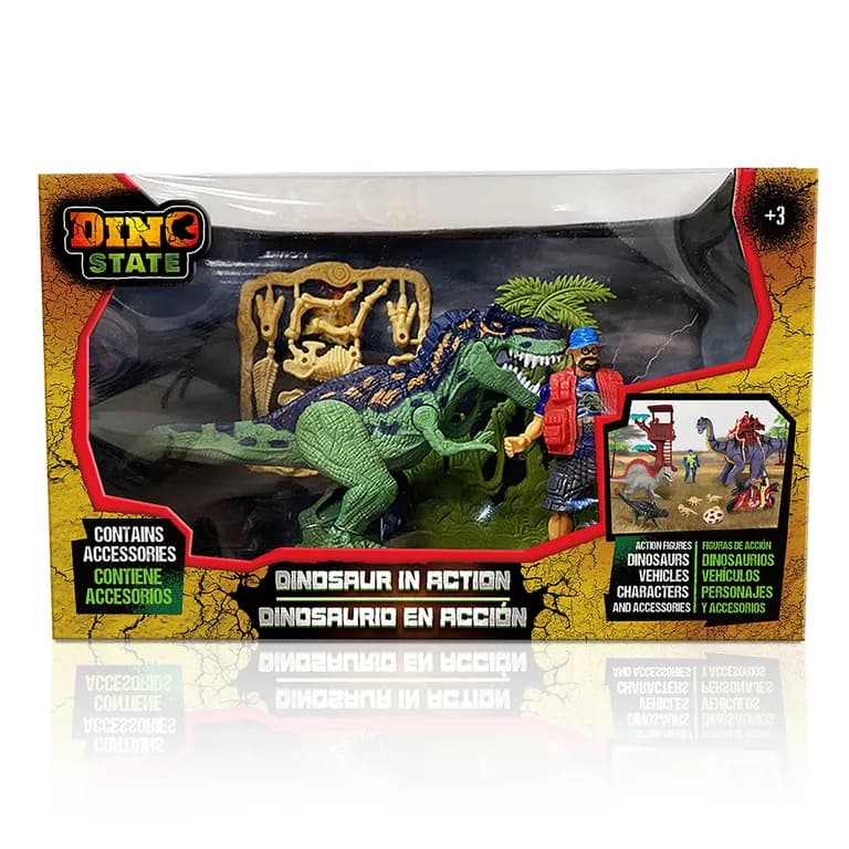 Set Dinosaurio con Accesorios y Escenario Jurasico Juguete