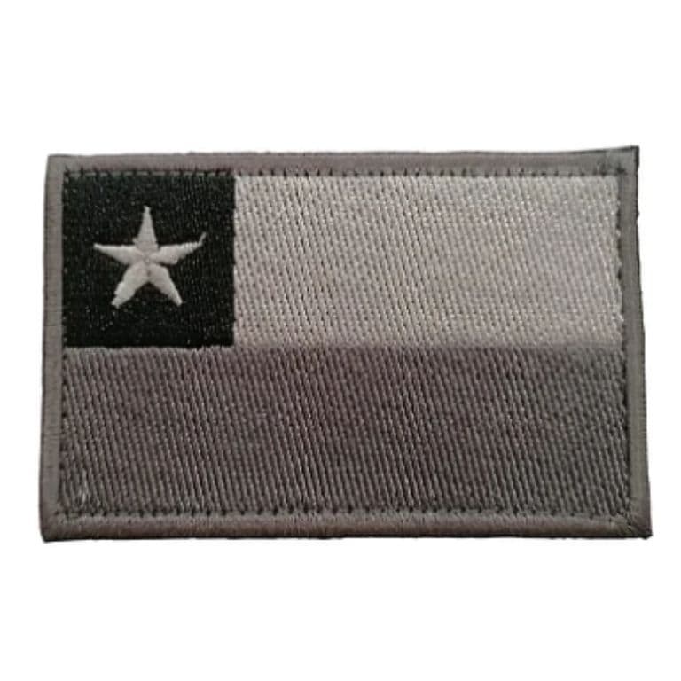 Parche Uniforme Tactico Bandera De Chile Gris TALLA UNICA