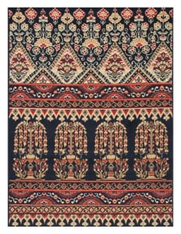 Alfombra Margarita Negro 133x180