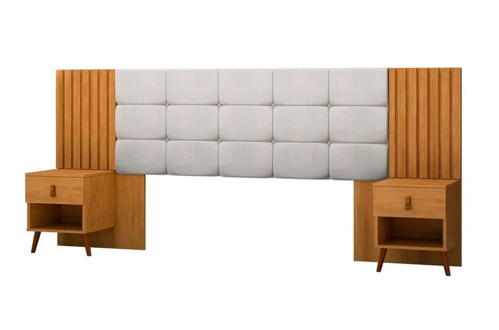 Respaldo Box Lady Capitone Blanco-Miel