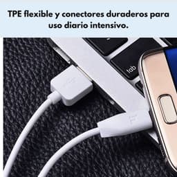 Cable Tipo C X1 1m Carga Rapida Blanco