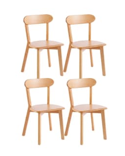 Pack 4 Silla Fresno de Madera - Natural