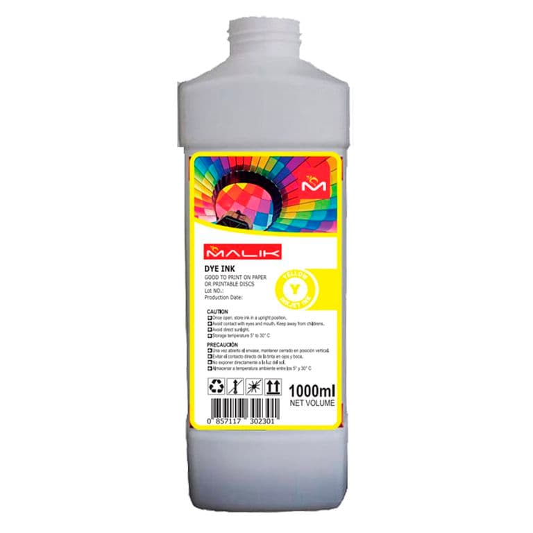 Tinta Amarillo 1 Litro con Botella para Epsn E/tank L3150