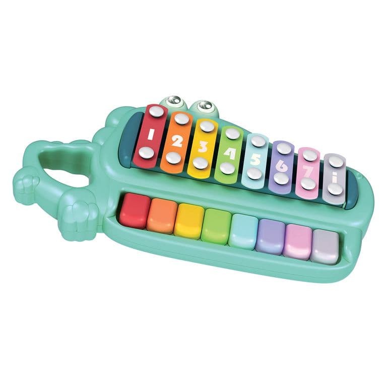 Juguete Xilofono Cocodrilo con Baquetas de Colores Bebe