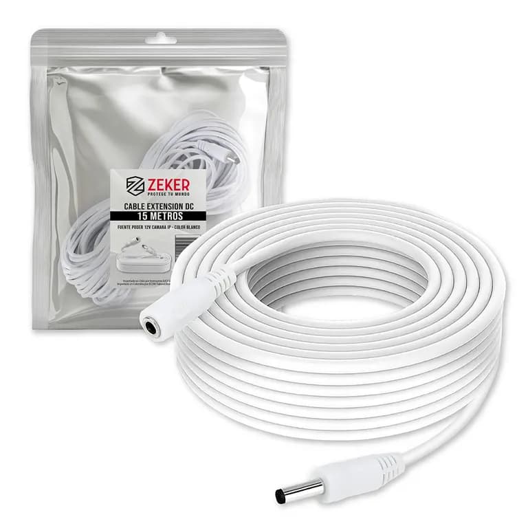 Cable Camara Seguridad Extensor Universal 15 Mts 12v.