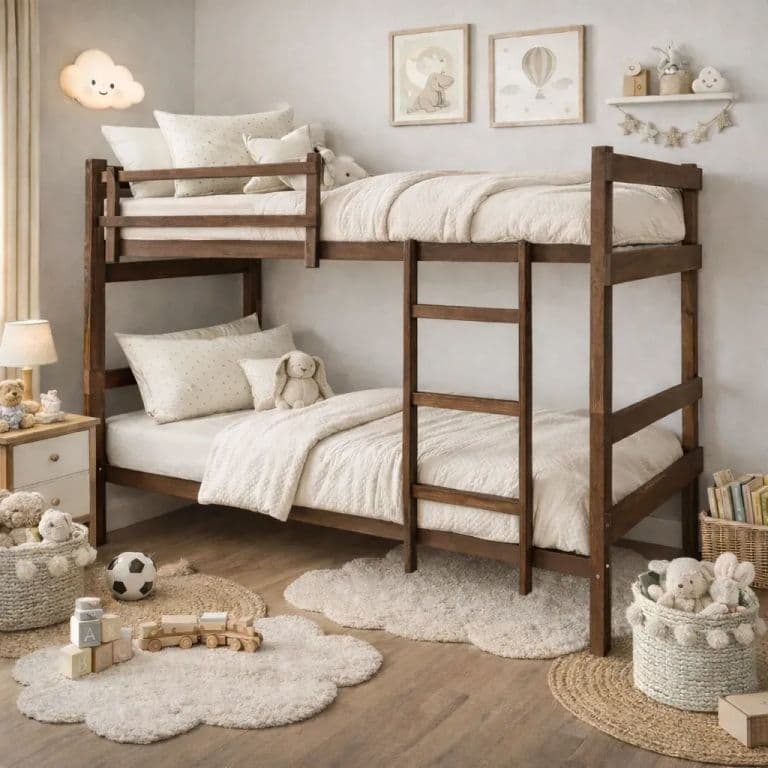 Camarote de Madera Newen Chocolate 1 Plaza + 2 Colchones Dormitorio