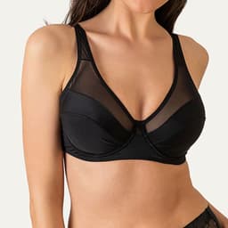 Sosten Cobertura Completa Control Natural Mujer Negro 36C