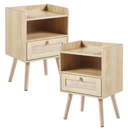 Pack 2 Velador Wood 10 (Mesa de Noche)