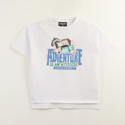 Polera Manga Corta Nino Adventure Blanco Blanco 4