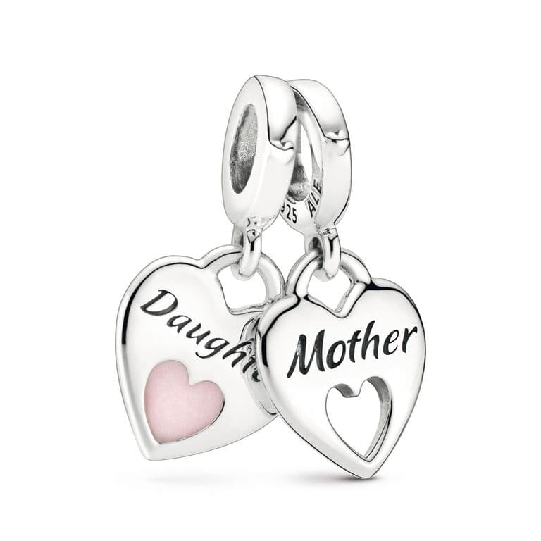 Charm Colgante Doble Corazon Dividido Mujer