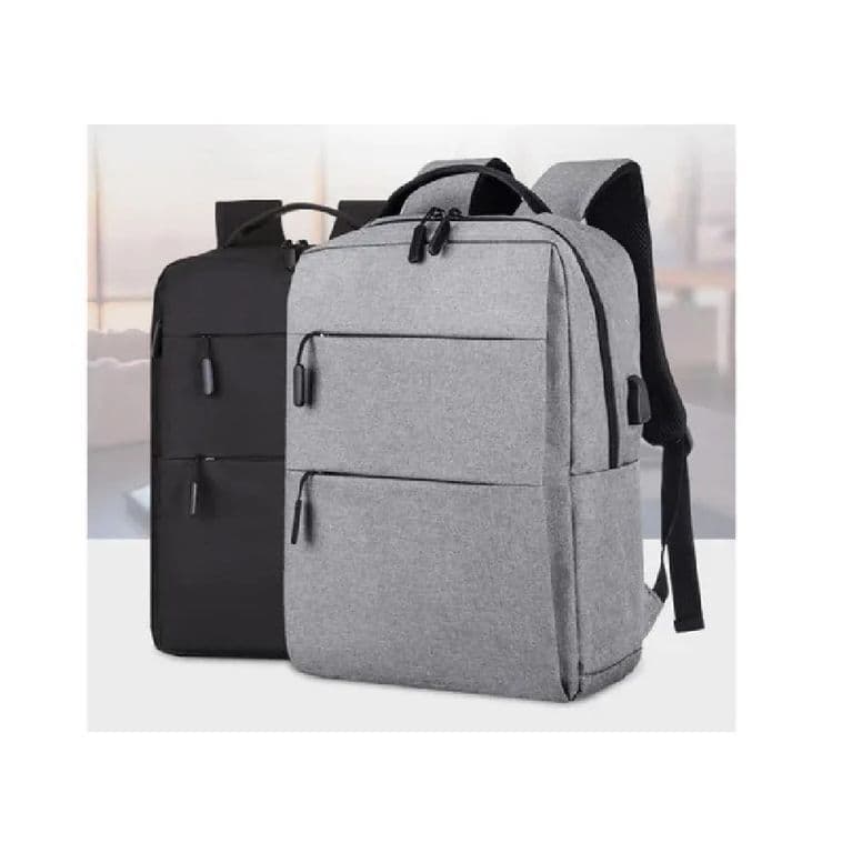 Mochila Anti Robo Unisex Porta Notebook Gris TALLA UNICA