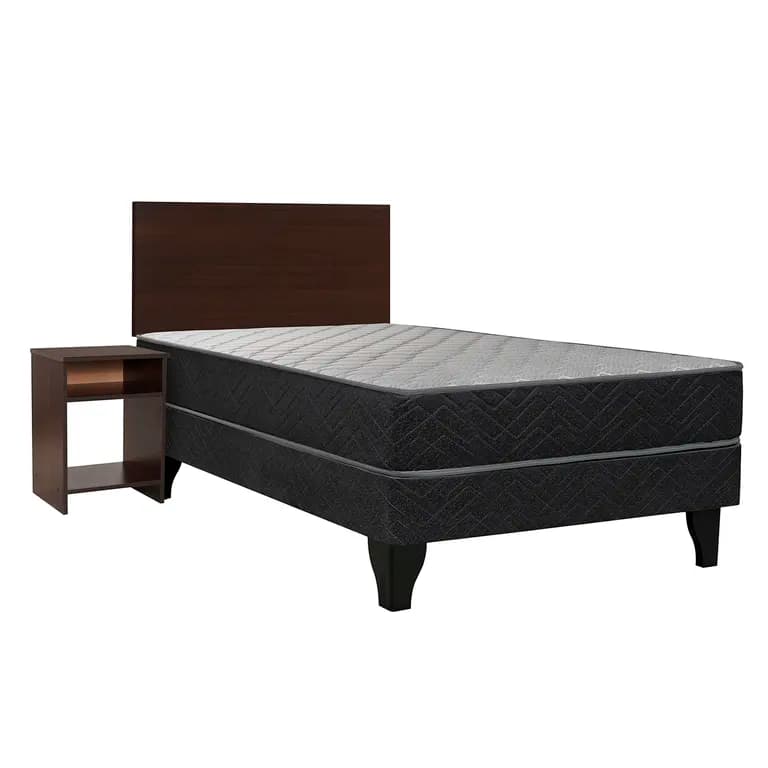 Cama Europea Cadiz 1.5 plaza + Set Cadiz