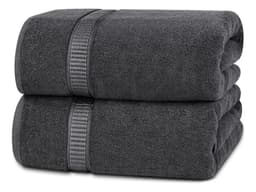 Set De 2 Toallas De Bano 140x70 Cm Algodon 500gr Grandes Gris