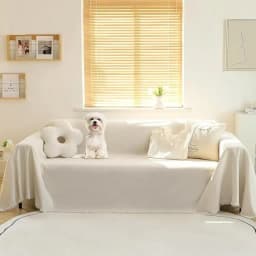 Fundas De Sillon A Medida Ajustable Cubre Sofa Beige 3 Cuerpos