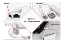 Adaptador USB 2.0 a Ethernet RJ45, Conexion Estable