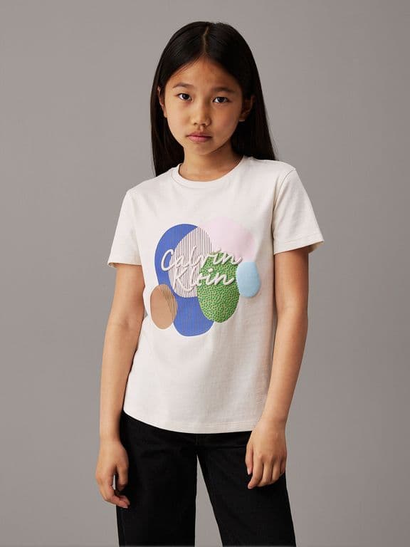 Polera Nina Multi Colour Graphic Beige Beige 4