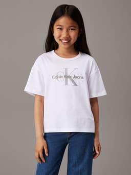 Polera Nina Monologo Glitter Blanco Blanco 4