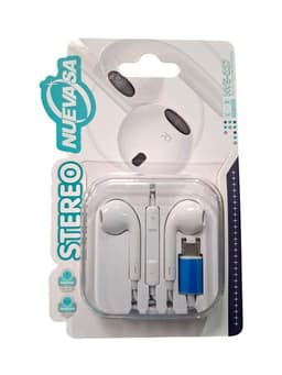 Audifonos USB-C Estereo Blanco - Ideal para Musica y Juegos