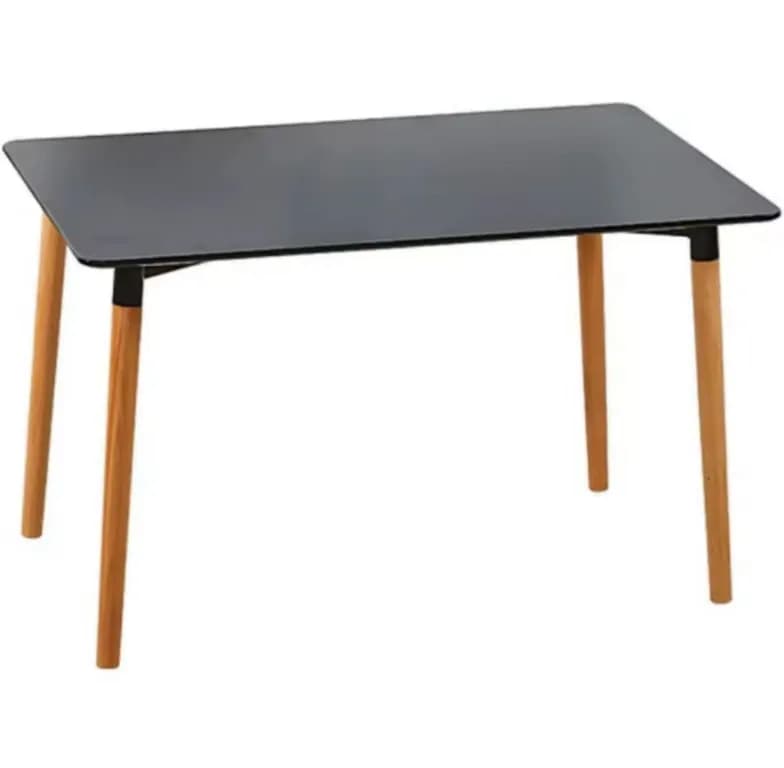 Mesa MDF Rectangular Negra 130x80 cm