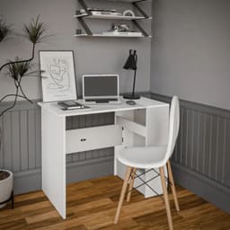 Escritorio Plegable Top Living White Compacto Blanco