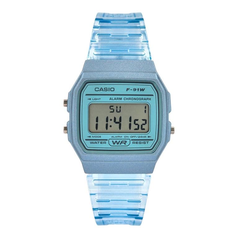 Reloj de pulsera unisex F-91WS-2 celeste Celeste Claro TALLA UNICA