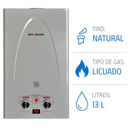 Calefont 13 Litros Gas Licuado Tiro Natural CFN-13GLSI