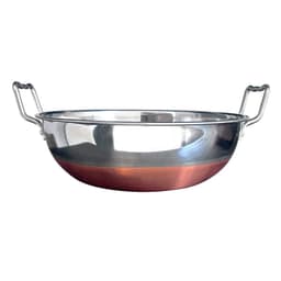Pailas De Acero Con Orejas Base De Cobre De 34 Cm.