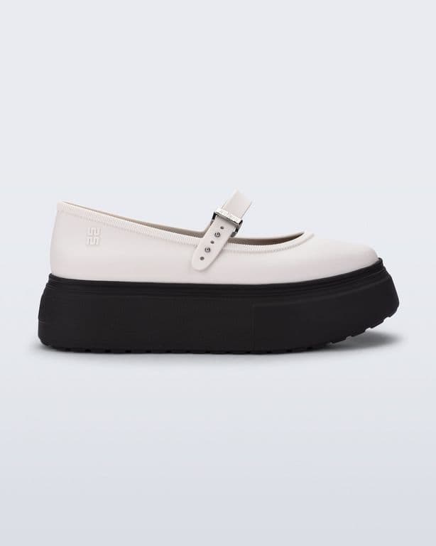 Soft Ballerina Platform Blanco Negro Blanco 35