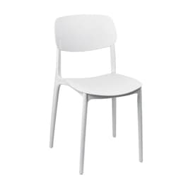 Silla Plastico Apilable Deco Estocolmo Blanca