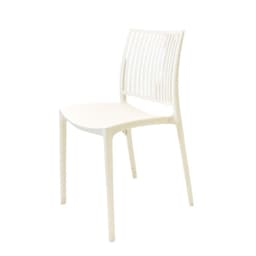 Silla Plastico Apilable Deco Noruega Blanca