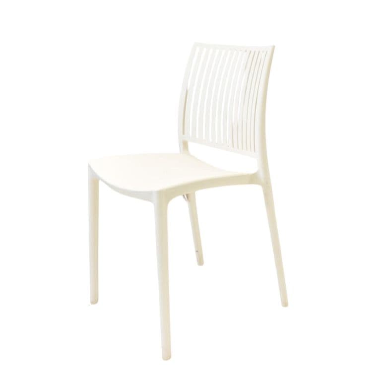 Silla Plastico Apilable Deco Noruega Blanca
