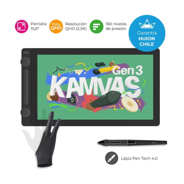 Tableta Grafica Monitor Kamvas 16 (Gen 3) Doble Dial - TG