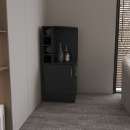 Bar Bajo Esquinero 8 Botelleros Jakes 2 Puertas Wengue
