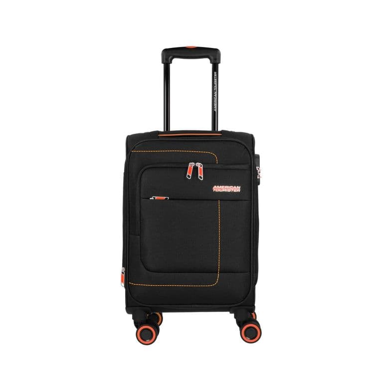 Maleta de Cabina Journify Pequena Negra Blanda Expandible Negro S