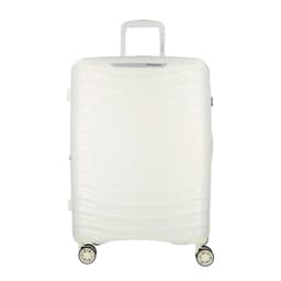 Maleta de Viaje Titanium Grande Blanca Rigida Expandible Blanco L