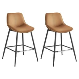 Set Taburet Ekho cuero cafe