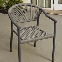 Set x2 Silla Exterior Makassar-M Cuerda de Ratan Sintetico Jardin Terraza